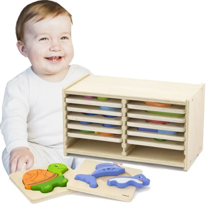 Bezpieczne drewniane puzzle idealne dla najmłodszych dzieci