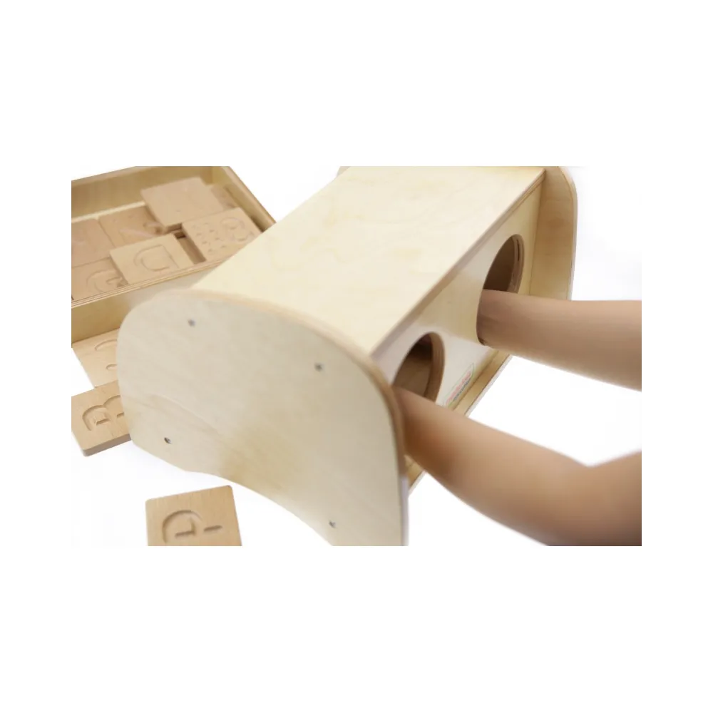 MASTERKIDZ Zabawka Sensoryczna Rozpoznaj Dotykiem Literki Cyfry Kształty Montessori