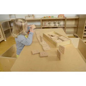 MASTERKIDZ Zabawka Sensoryczna Rozpoznaj Dotykiem Literki Cyfry Kształty Montessori