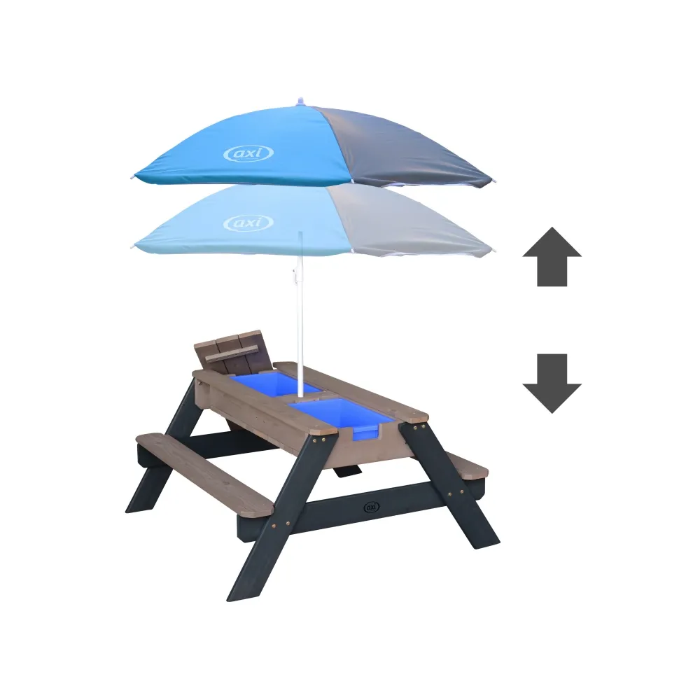 AXI Stół Piknikowy Nick z Pojemnikami na Piasek/Wodę z Parasolem