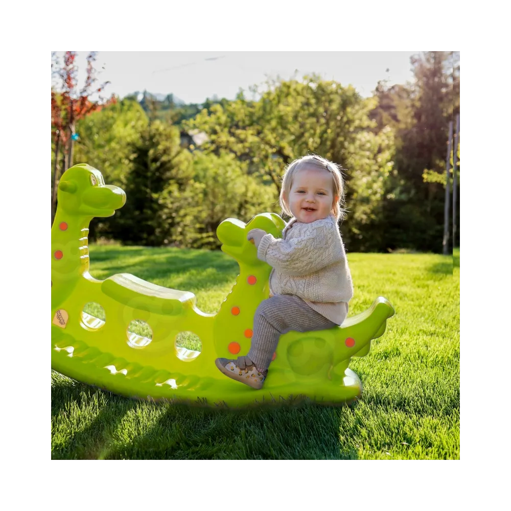 WOOPIE Bujak Wieloosobowy Dino Huśtawka Równoważna Jasno Zielony