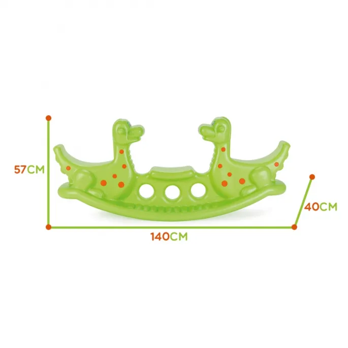 WOOPIE Bujak Wieloosobowy Dino Huśtawka Równoważna Jasno Zielony