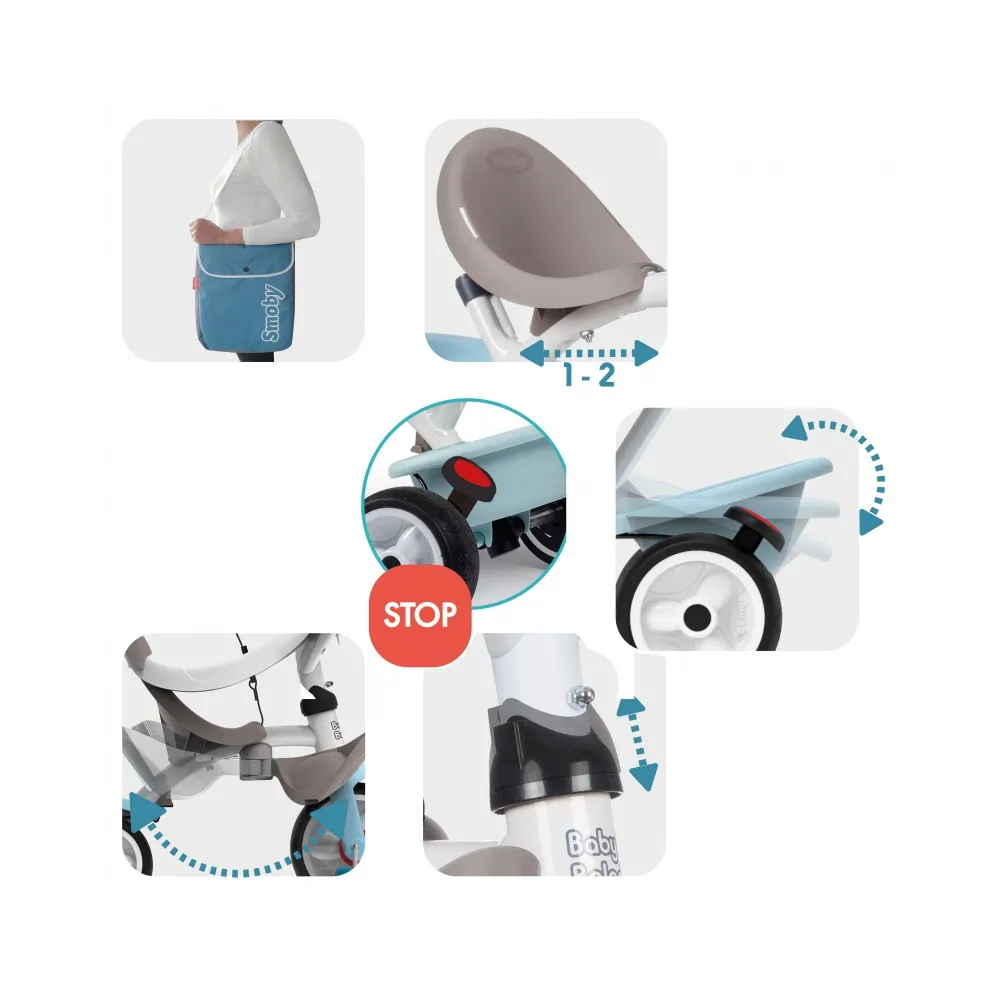 SMOBY Rowerek Trójkołowy Baby Balade plus Niebieski