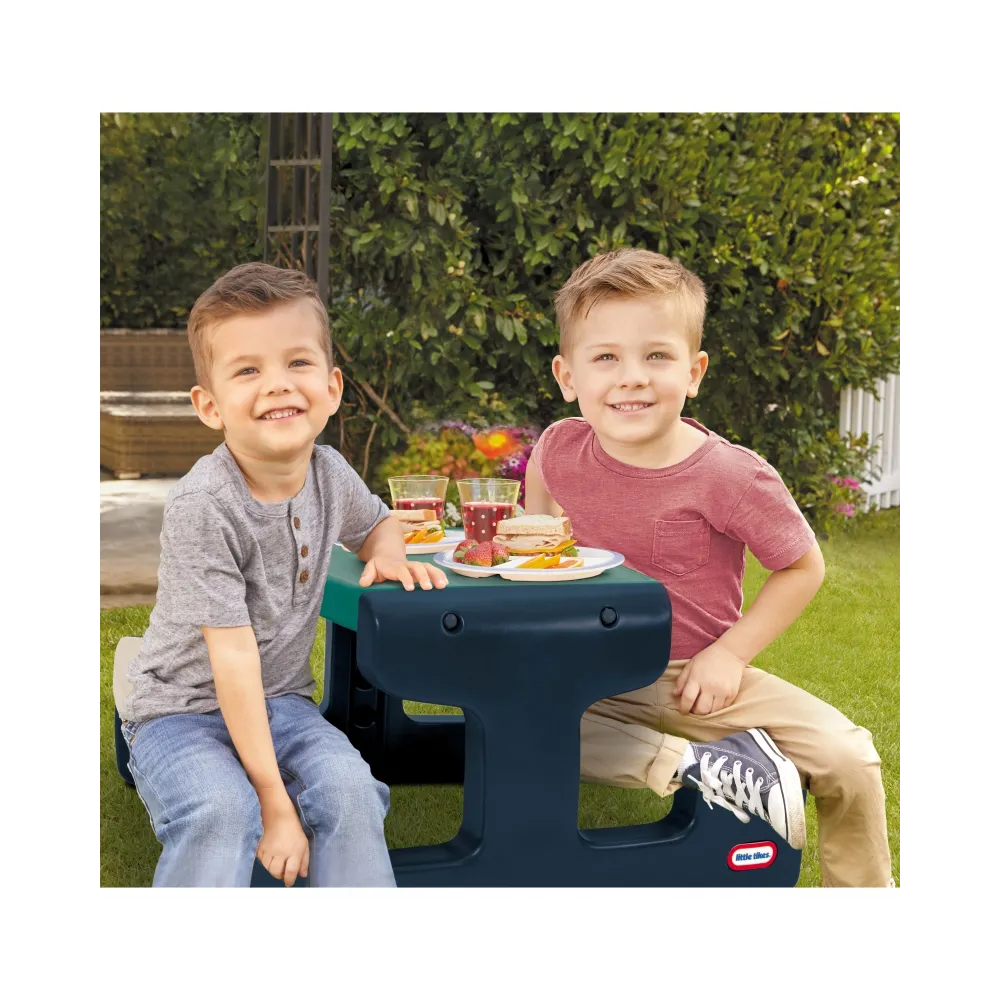 Little Tikes Stolik Piknikowy dla Dzieci Niebiesko-Zielony do Ogrodu