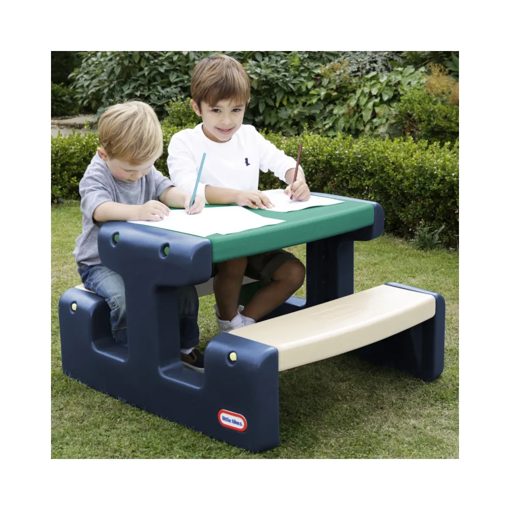 Little Tikes Stolik Piknikowy dla Dzieci Niebiesko-Zielony do Ogrodu