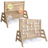 Drewniana ścianka do zabawy z wodą dla dzieci