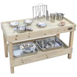 Drewniany blat kuchenny idealny dla małych kucharzy