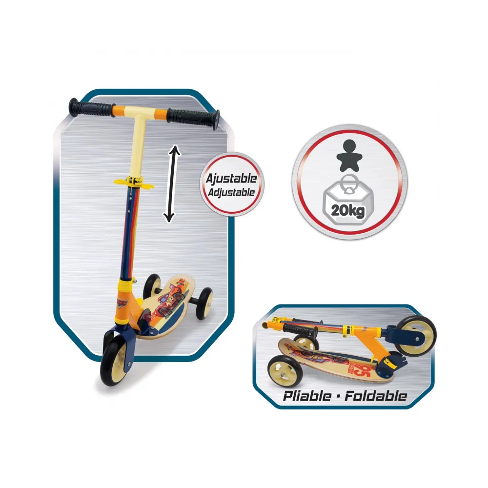 Idealna hulajnoga dla młodych fanów motoryzacji.