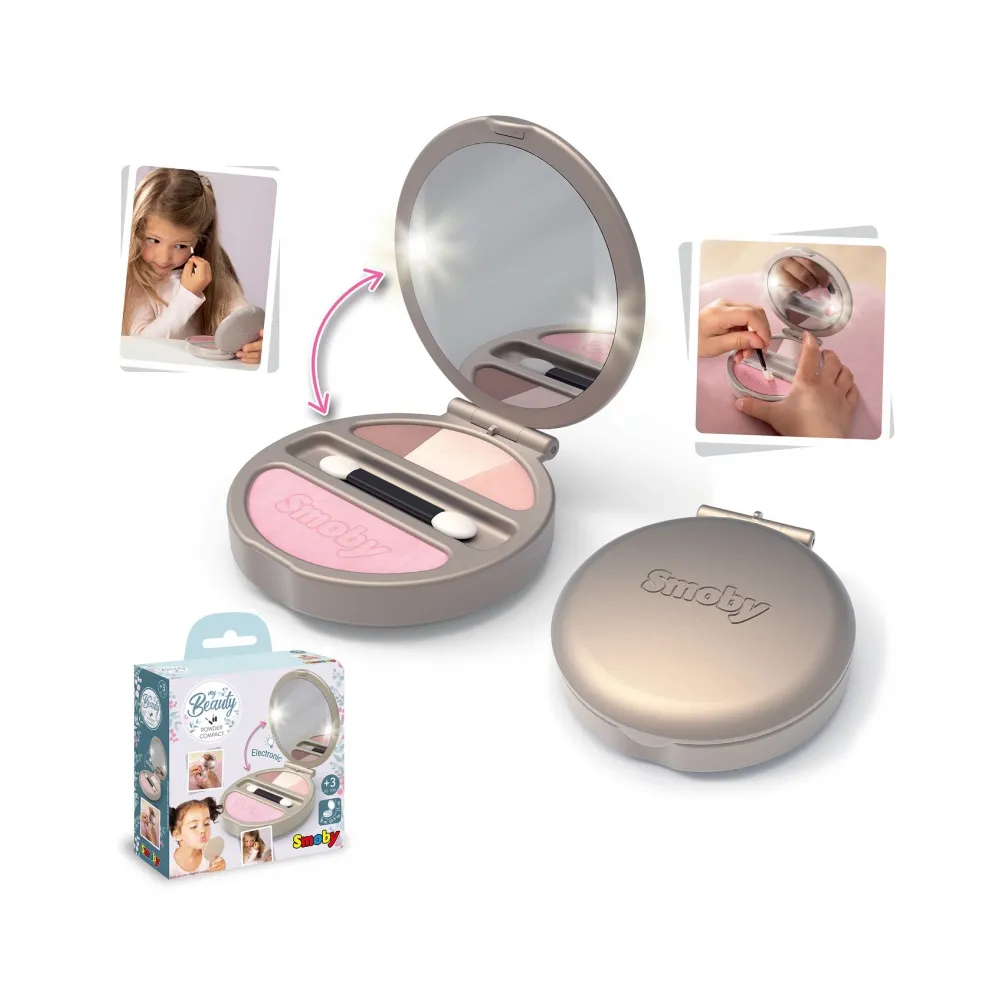 SMOBY My Beauty Puderniczka z Lusterkiem i Światłem Kompaktowa