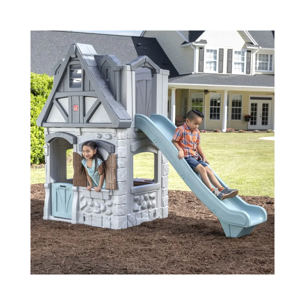 STEP 2 Domek Zamek Plac Zabaw Zjeżdżalnia dla Dzieci 2w1