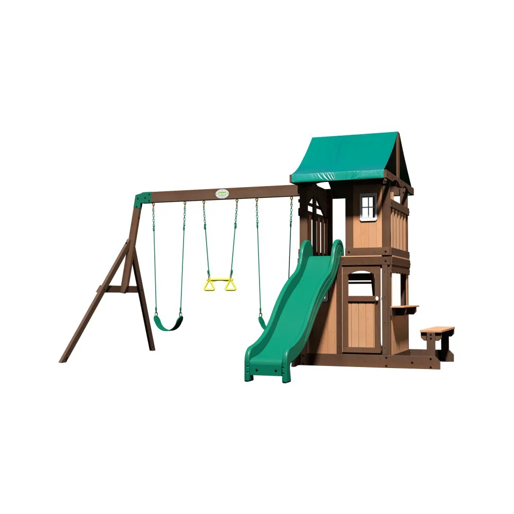 Drewniany plac zabaw Lakewood dla dzieci w ogrodzie