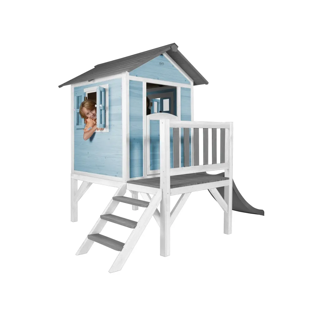 Bezpieczny domek na palach z drabiną