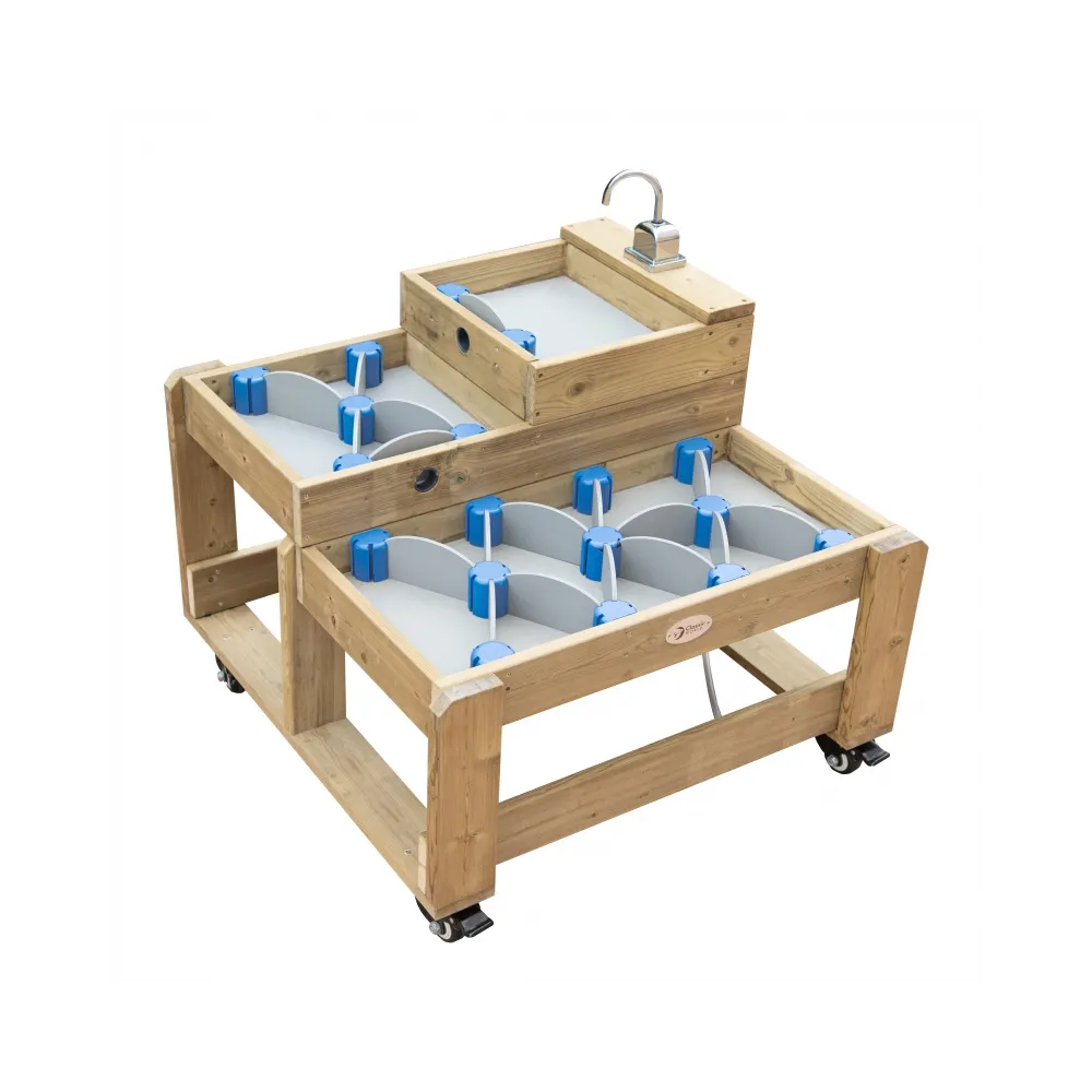 CLASSIC WORLD EDU Drewniany Stolik Wodny XL Tor Droga Wody z Tamami