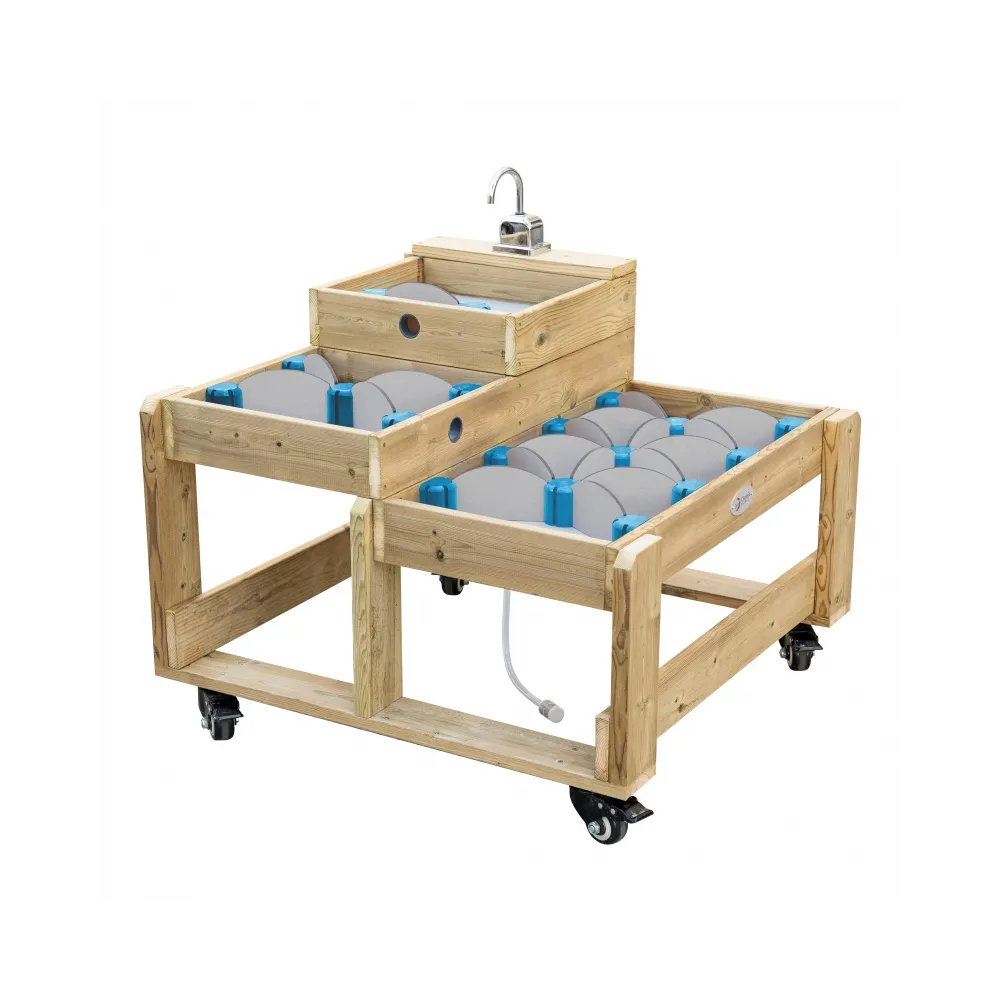 CLASSIC WORLD EDU Drewniany Stolik Wodny XL Tor Droga Wody z Tamami