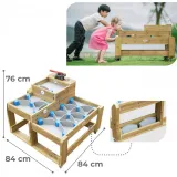 CLASSIC WORLD EDU Drewniany Stolik Wodny XL Tor Droga Wody z Tamami