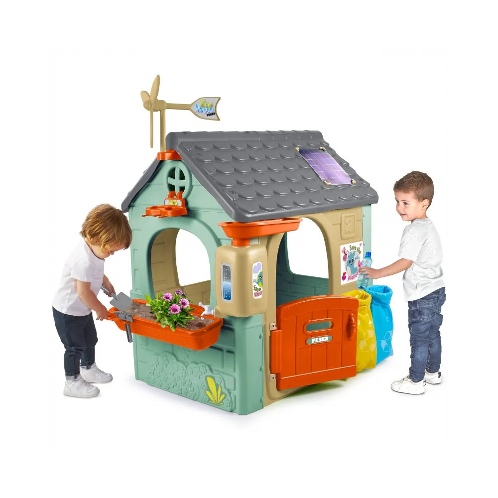 Zielony domek do zabawy z elementami ekologii