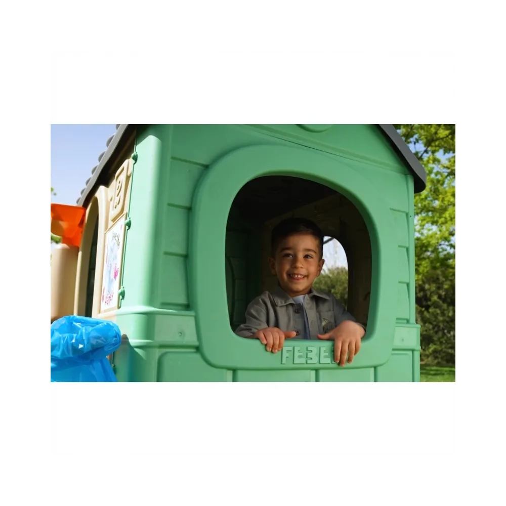 Domek FEBER z karmnikiem dla ptaków