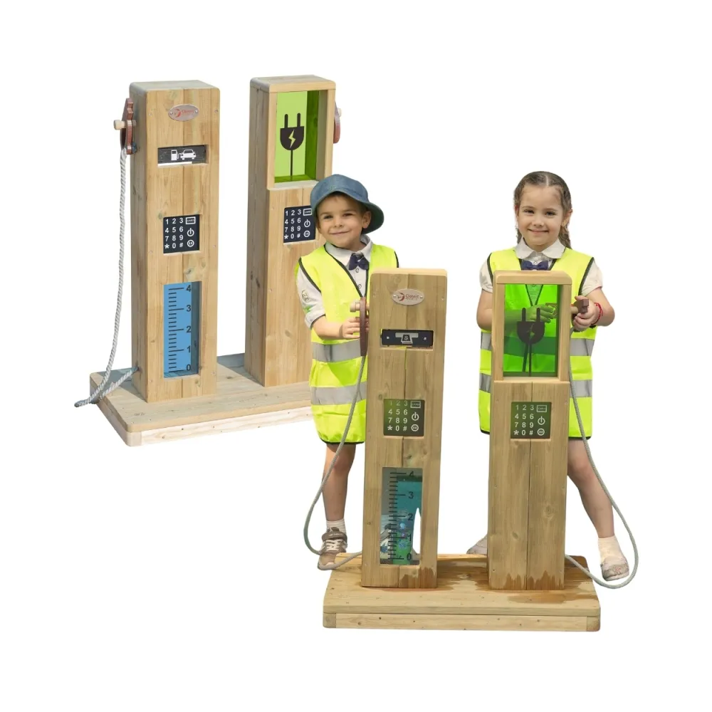 Stacja ładowania do samochodów - zabawka edukacyjna dla dzieci.