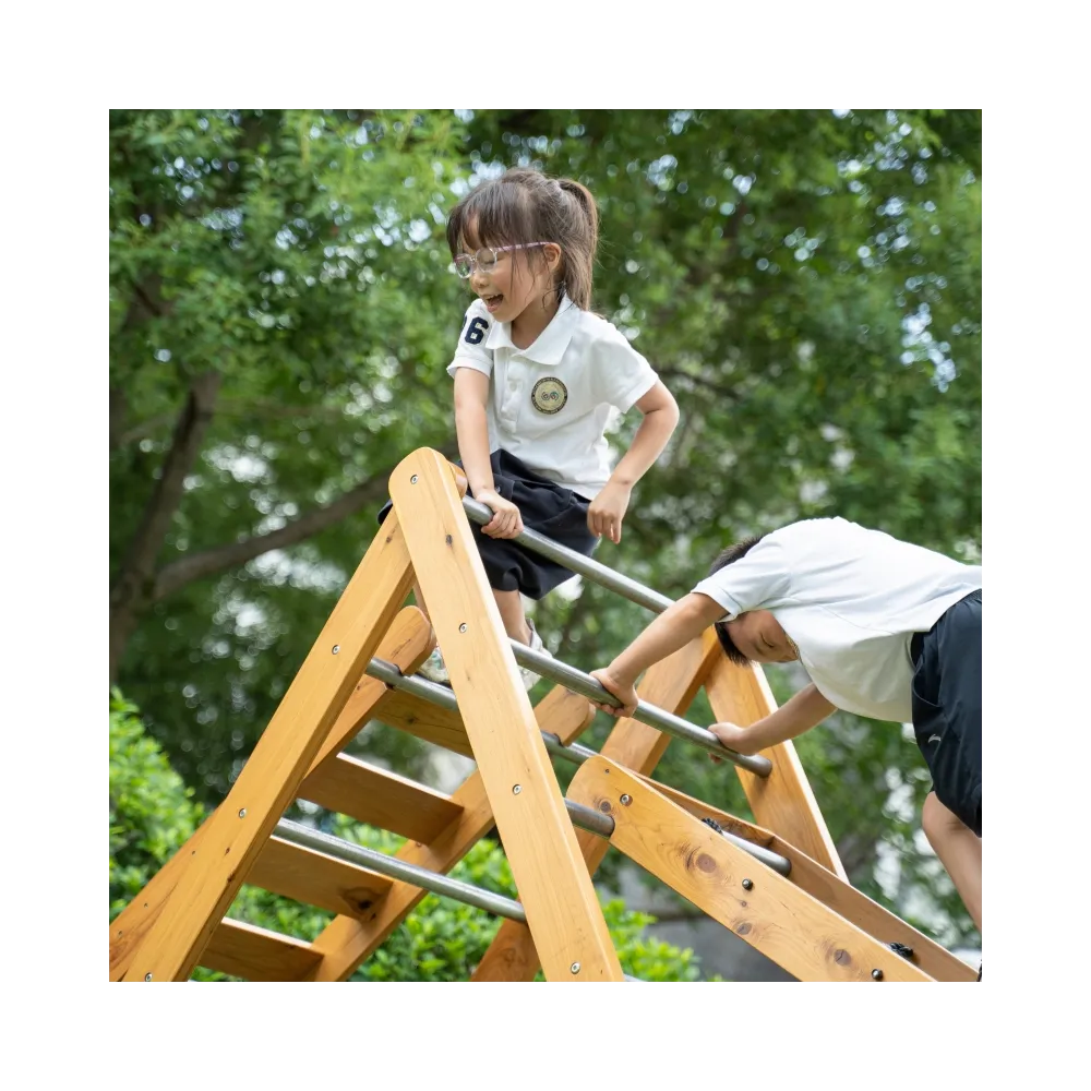 CLASSIC WORLD EDU Drewniany Plac Zabaw XL Zestaw Drabinka Montessori do Wspinaczki