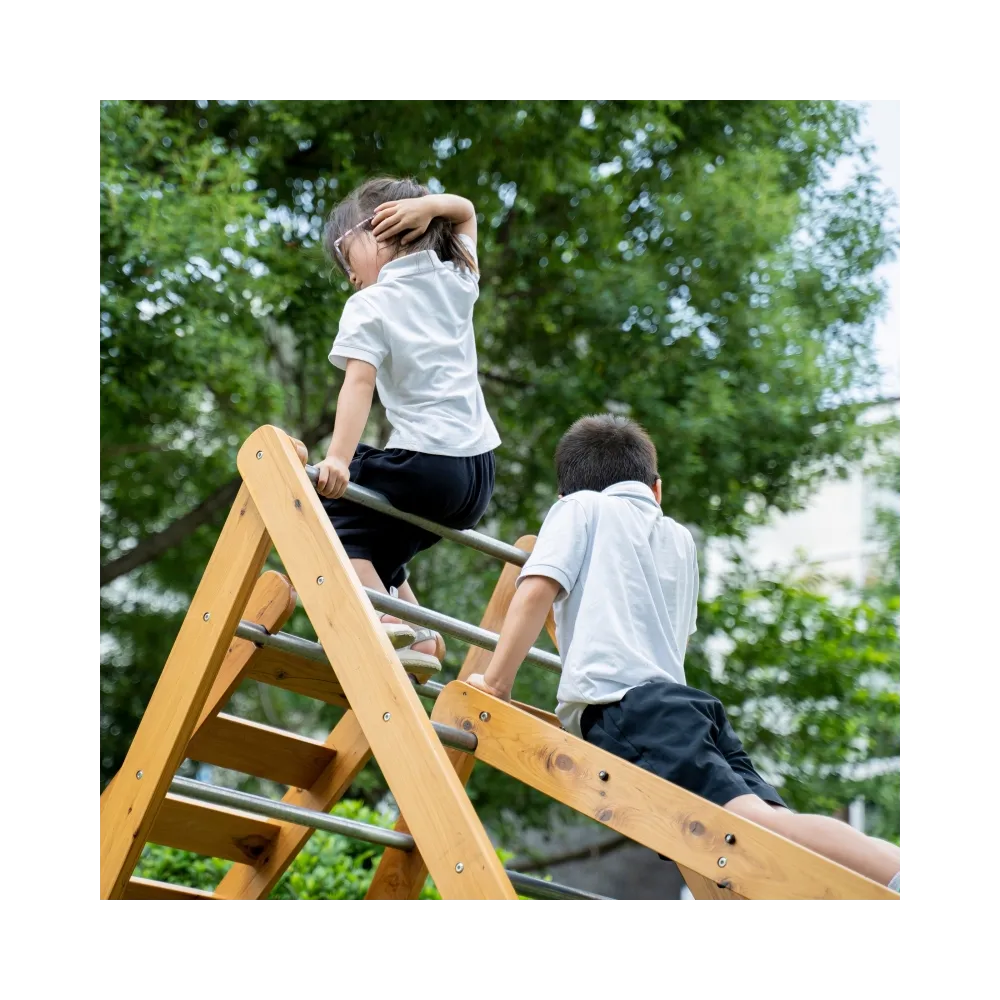 CLASSIC WORLD EDU Drewniany Plac Zabaw XL Zestaw Drabinka Montessori do Wspinaczki