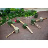 Drewniany tor przeszkód dla rozwijania koordynacji i sprawności