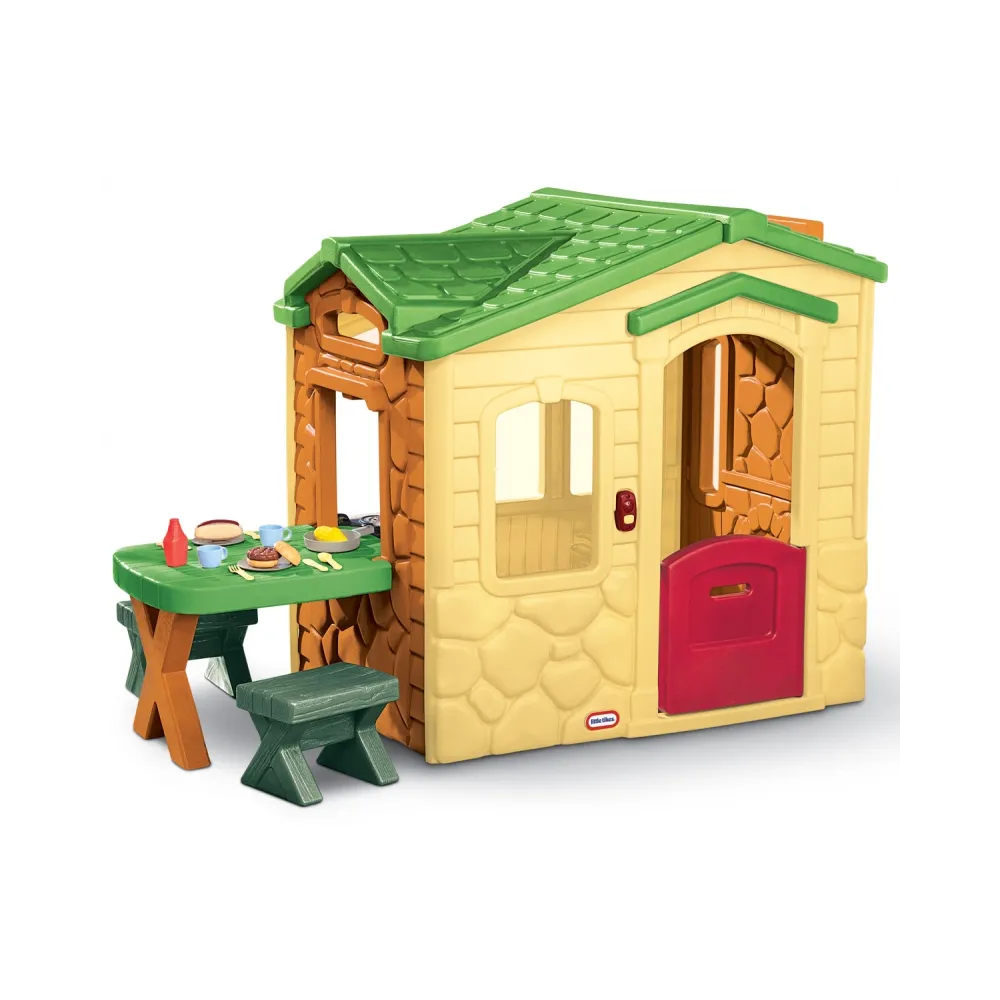 Little Tikes Domek Piknikowy z Patio i magicznym dzwonkiem - naturalny
