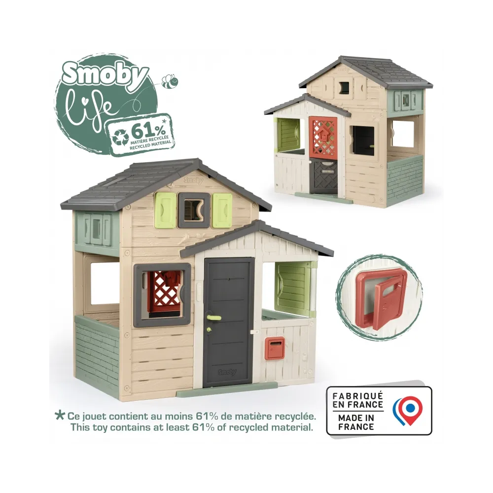 Smoby Life Domek ogrodowy w stonowanej kolorystyce natury