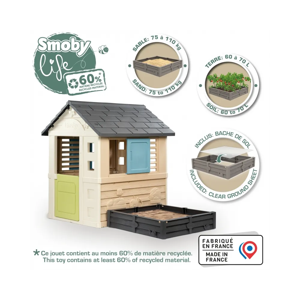 Smoby Life Domek ogrodowy z piaskownicą