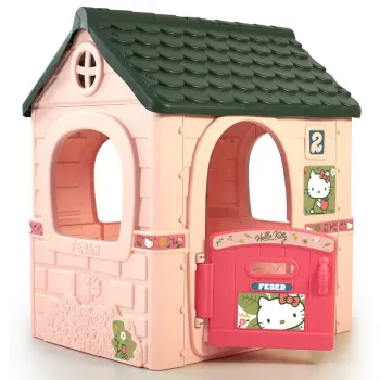 Uroczy domek Hello Kitty dla dzieci w pastelowym różu.