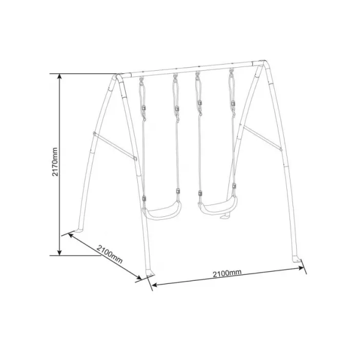 Huśtawka Axi z odpornymi siedziskami