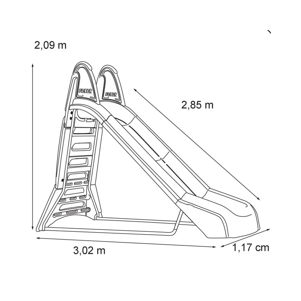 Ogrodowa zjeżdżalnia FEBER 285 cm – wodne szaleństwo dla najmłodszych