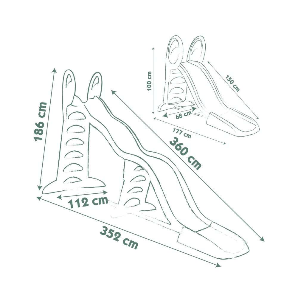 Smoby Zjeżdżalnia MEGAGLISS 2w1