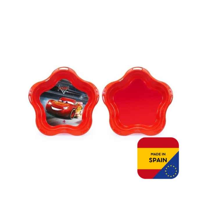 Kolorowy basen i piaskownica w formie muszelki z Cars.