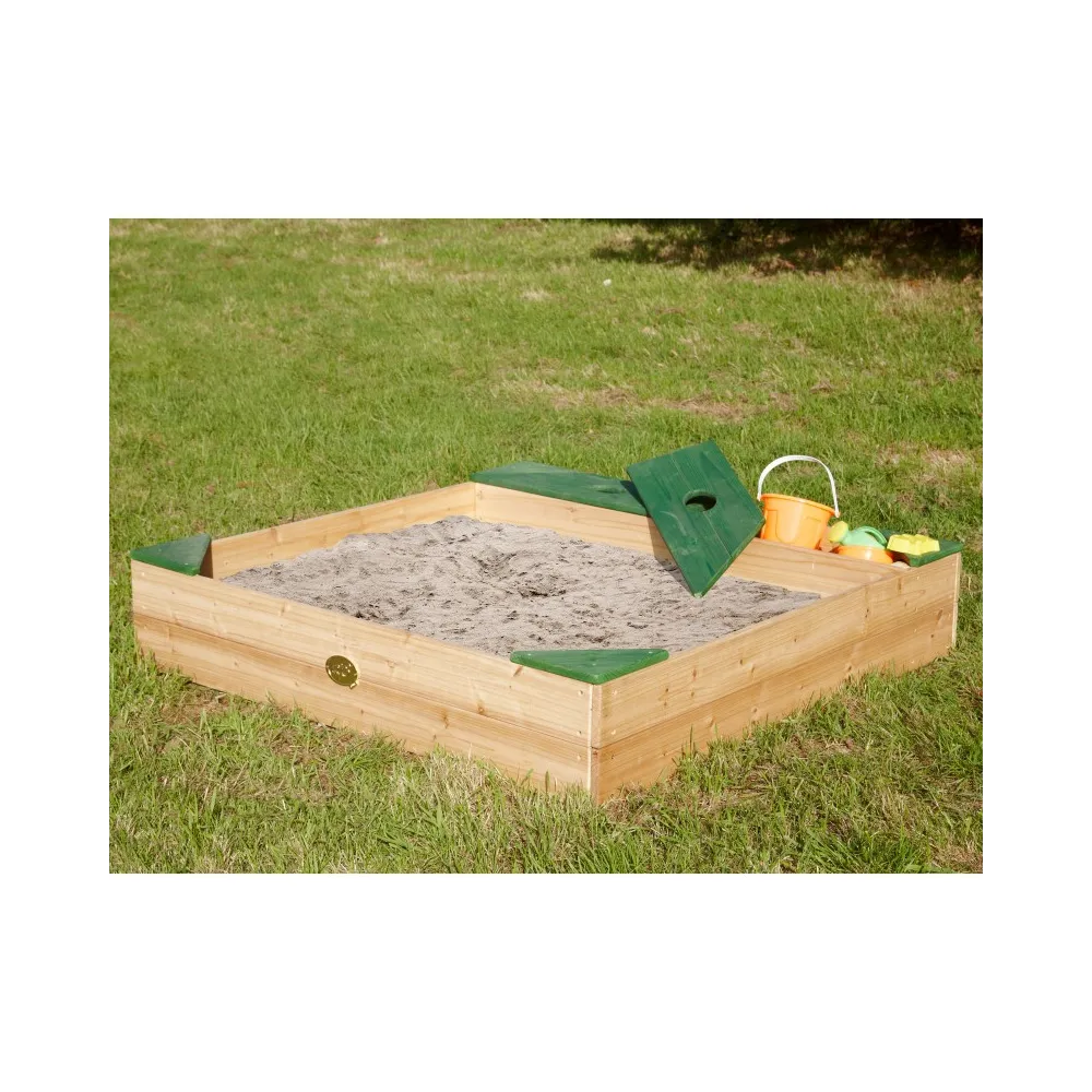 AXI Drewniana Piaskownica + Schowek Na Akcesoria + Plandeka