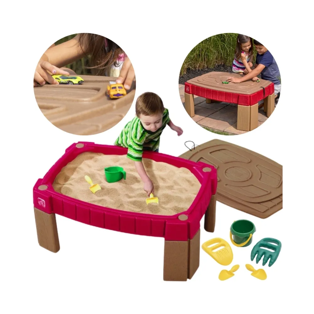 STEP2 Duża Piaskownica Stół z Pokrywą Tor Samochodowy