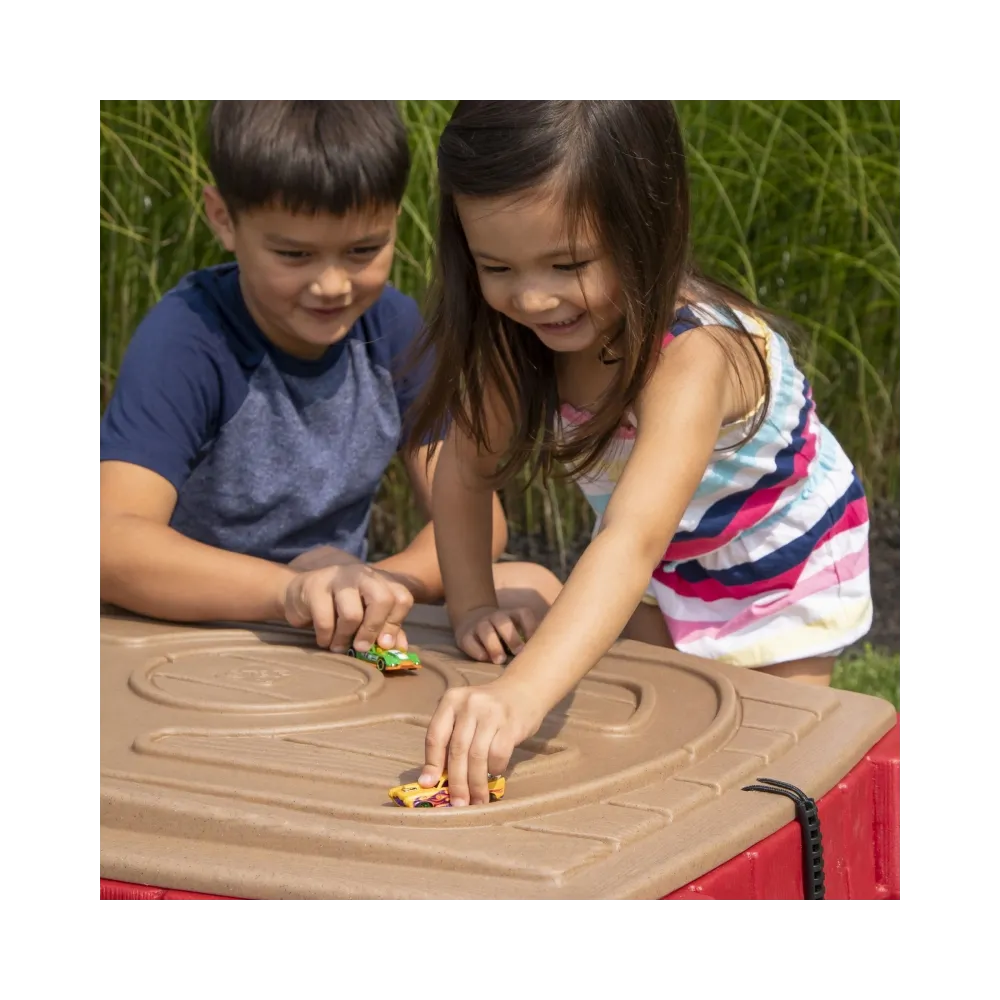 STEP2 Duża Piaskownica Stół z Pokrywą Tor Samochodowy
