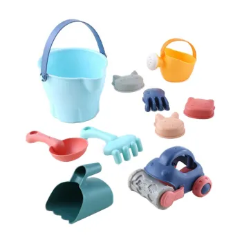 Zestaw do piasku z samochodzikiem w pastelowych kolorach
