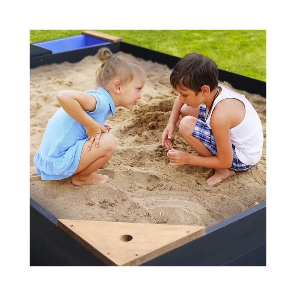 AXI Duża Piaskownica z Pojemnikami Siedziskiem i Przykryciem