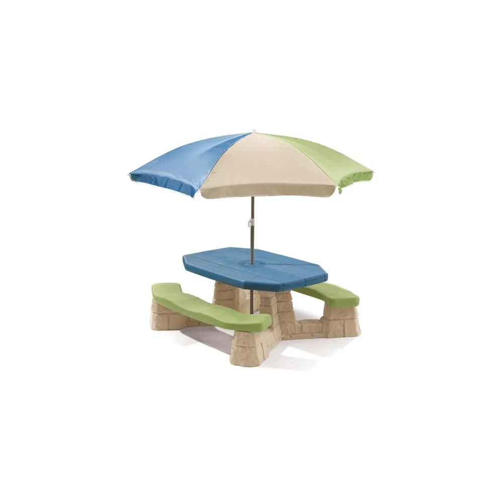 STEP2 Stół Piknikowy z Parasolem i ławeczkami