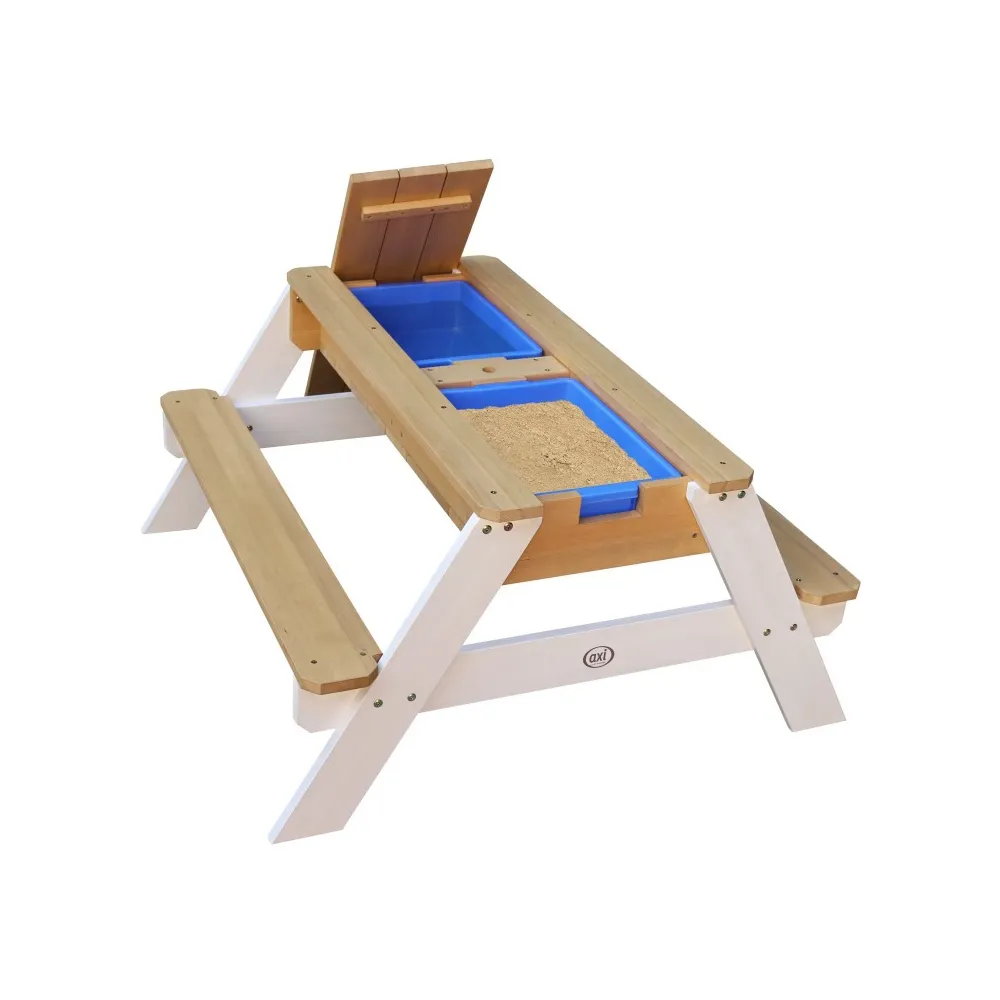 Wygodny stół piknikowy z regulowanym parasolem