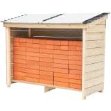 Bezpieczny drewniany pojemnik na ogród z moro zasłonką dla dzieci