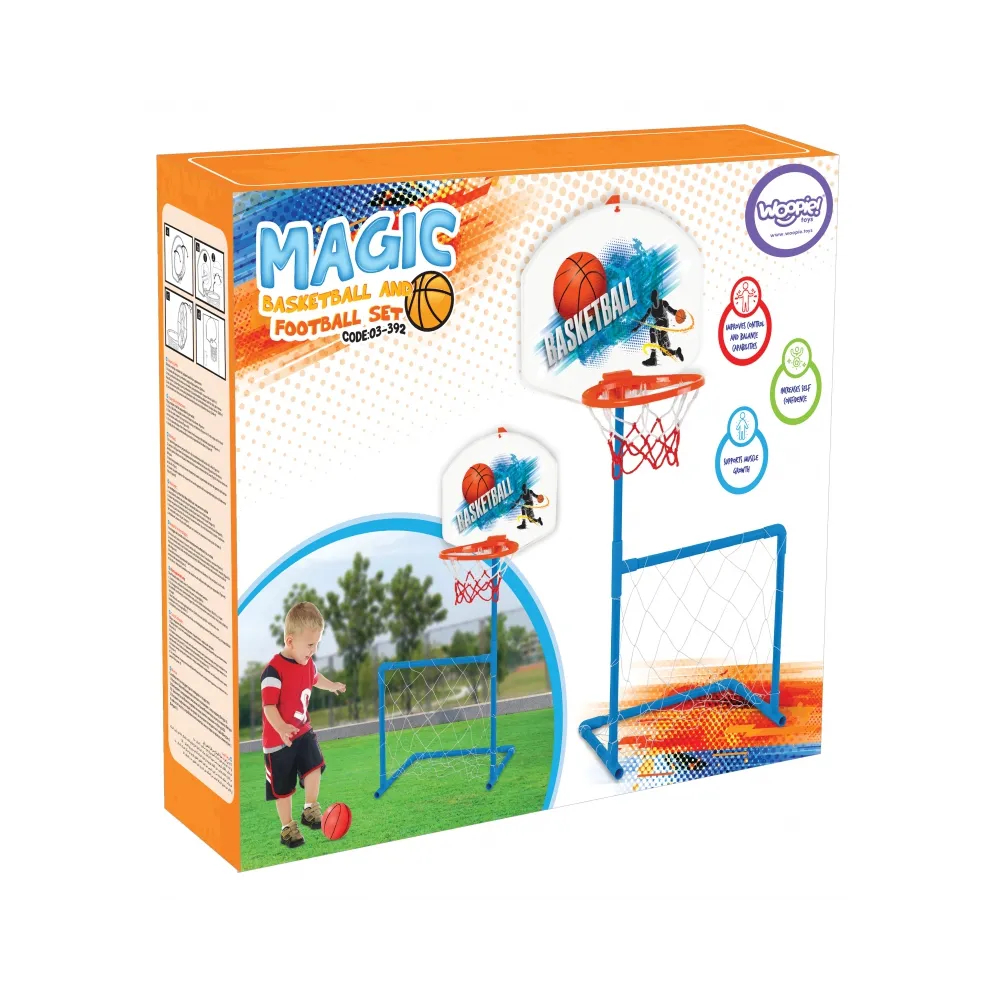 Koszykówka i piłka nożna w jednym zestawie dla dzieci