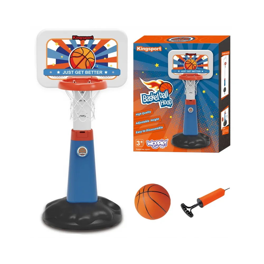 Dzieci grające w koszykówkę z zestawem Woopie