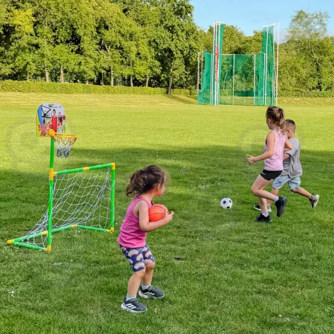 Koszykówka i piłka nożna w jednym zestawie dla maluchów