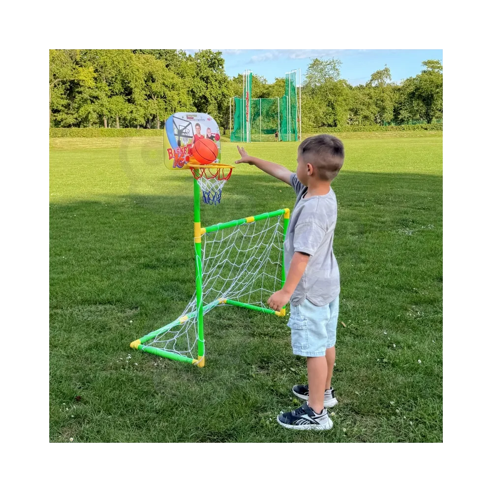 Dziecięcy zestaw sportowy do gry w koszykówkę i piłkę nożną