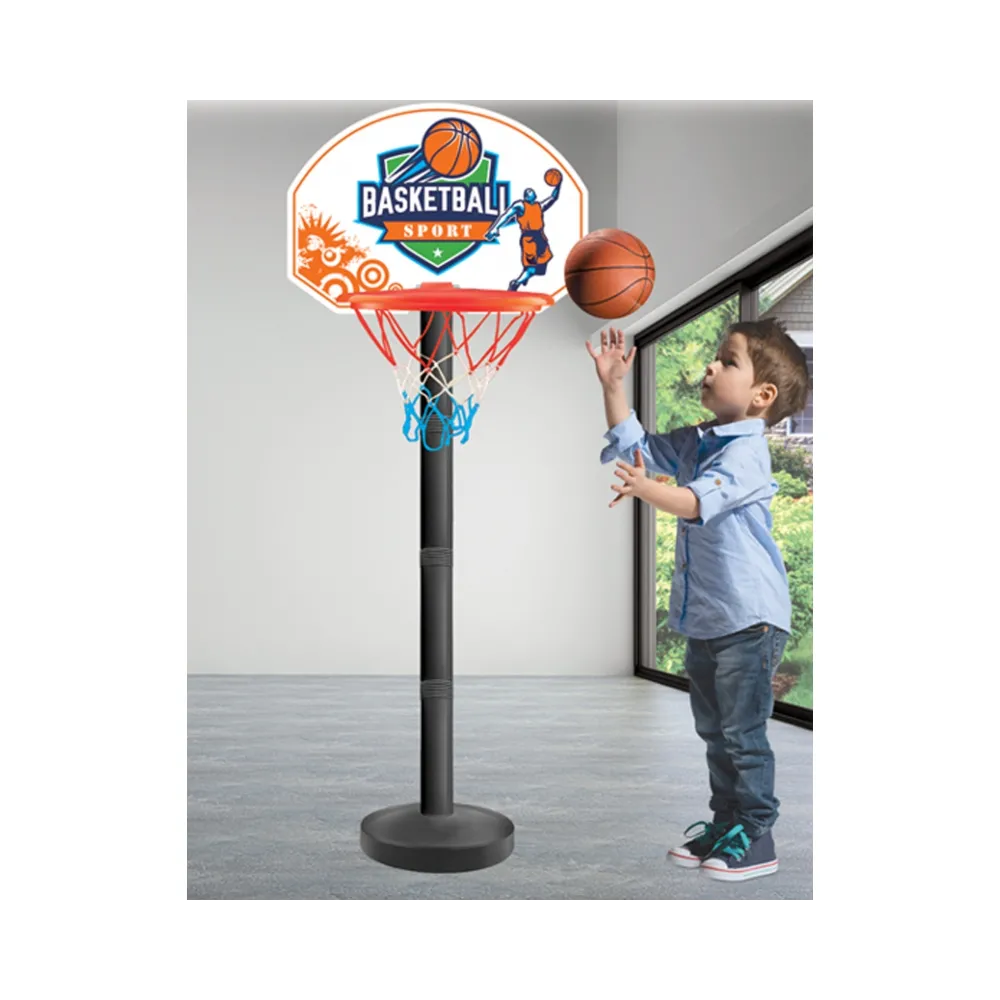 Zestaw do koszykówki z piłką dla najmłodszych.