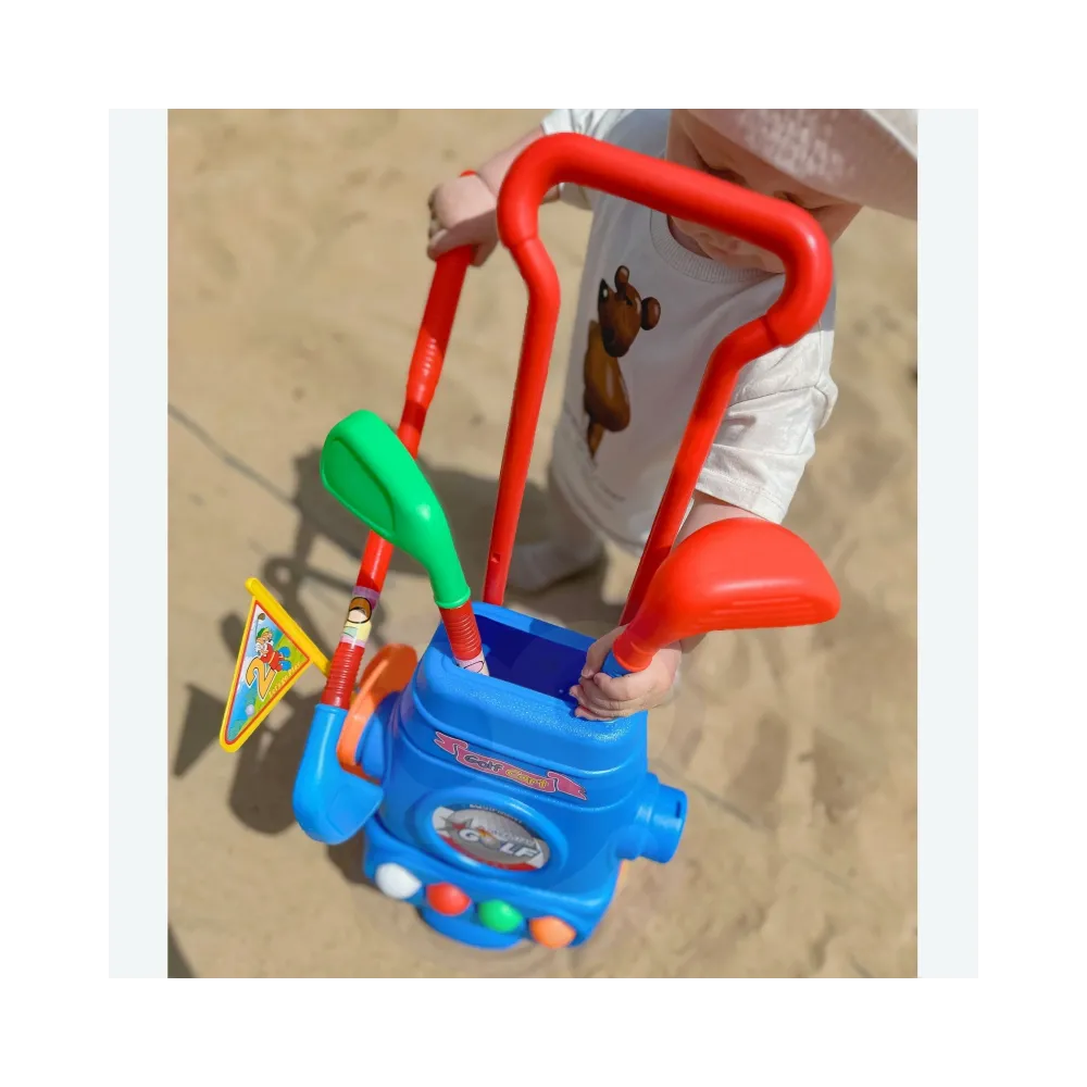 WOOPIE Zestaw do Gry w Golfa + Stojak na Akcesoria na Kółkach