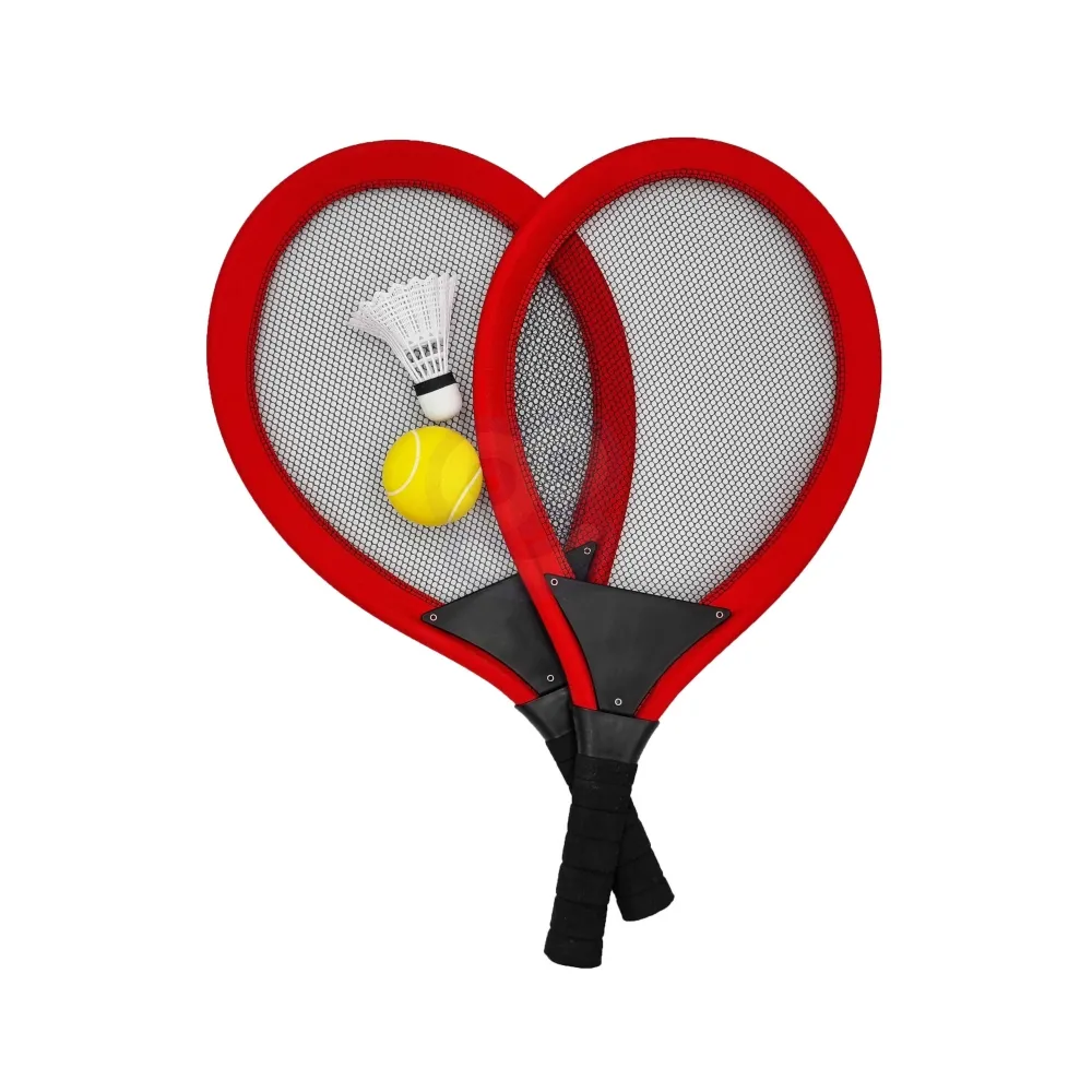 WOOPIE Duże Rakietki do Tenisa Badminton dla Dzieci Zestaw + Piłka Lotka