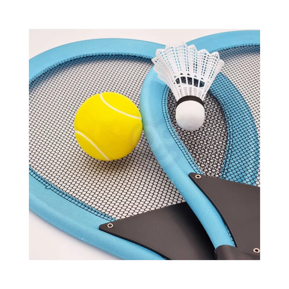 WOOPIE Duże Rakietki do Tenisa Badminton dla Dzieci Zestaw + Piłka Lotka
