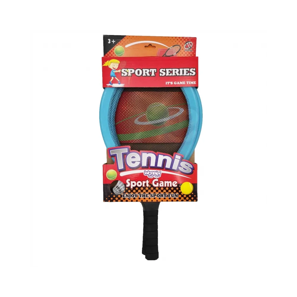 WOOPIE Duże Rakietki do Tenisa Badminton dla Dzieci Zestaw + Piłka Lotka